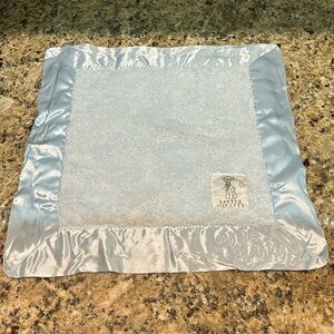 Little Giraffe My First Blanky 16”X16” Blue Chenille Satin Trim Lovey NWT